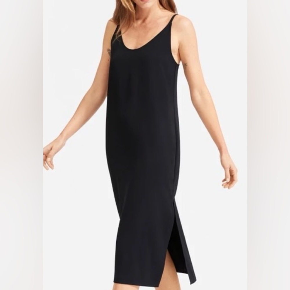 Everlane Goweave Japanese Black Midi Dress